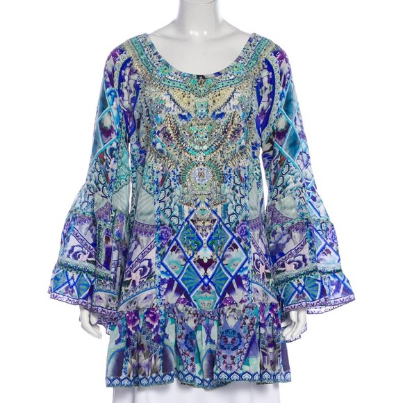 CAMILLA Silk Long Sleeve Blouse Size: S - Picture 2 of 13